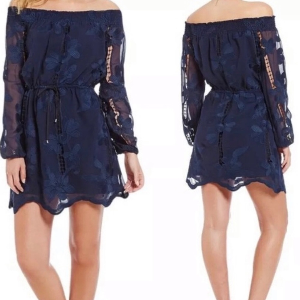 Lovers + Friends Kory Off-Shoulder Lace Mini Dress